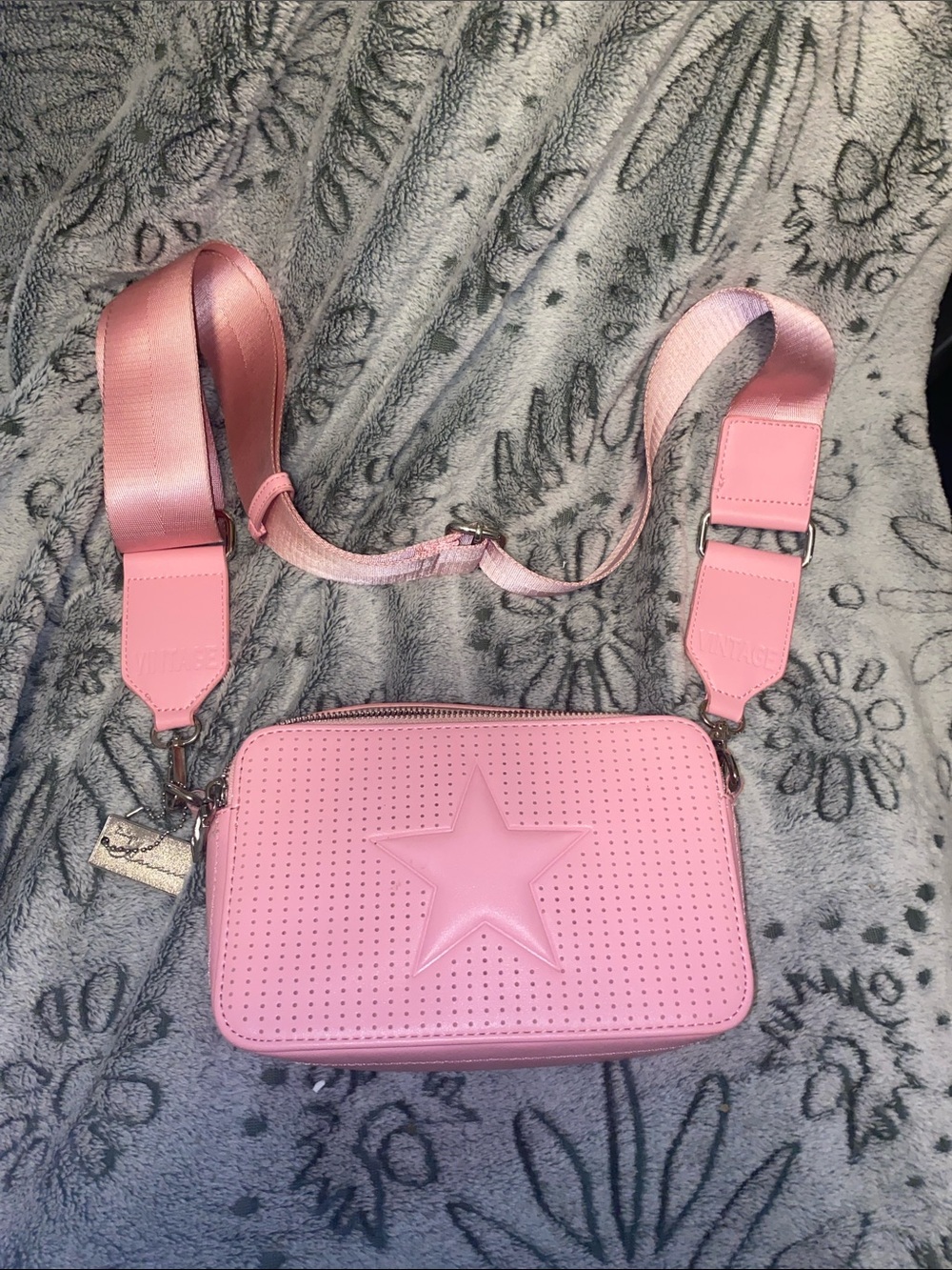 Vintage Havana Pink Star Perforated Crossbody